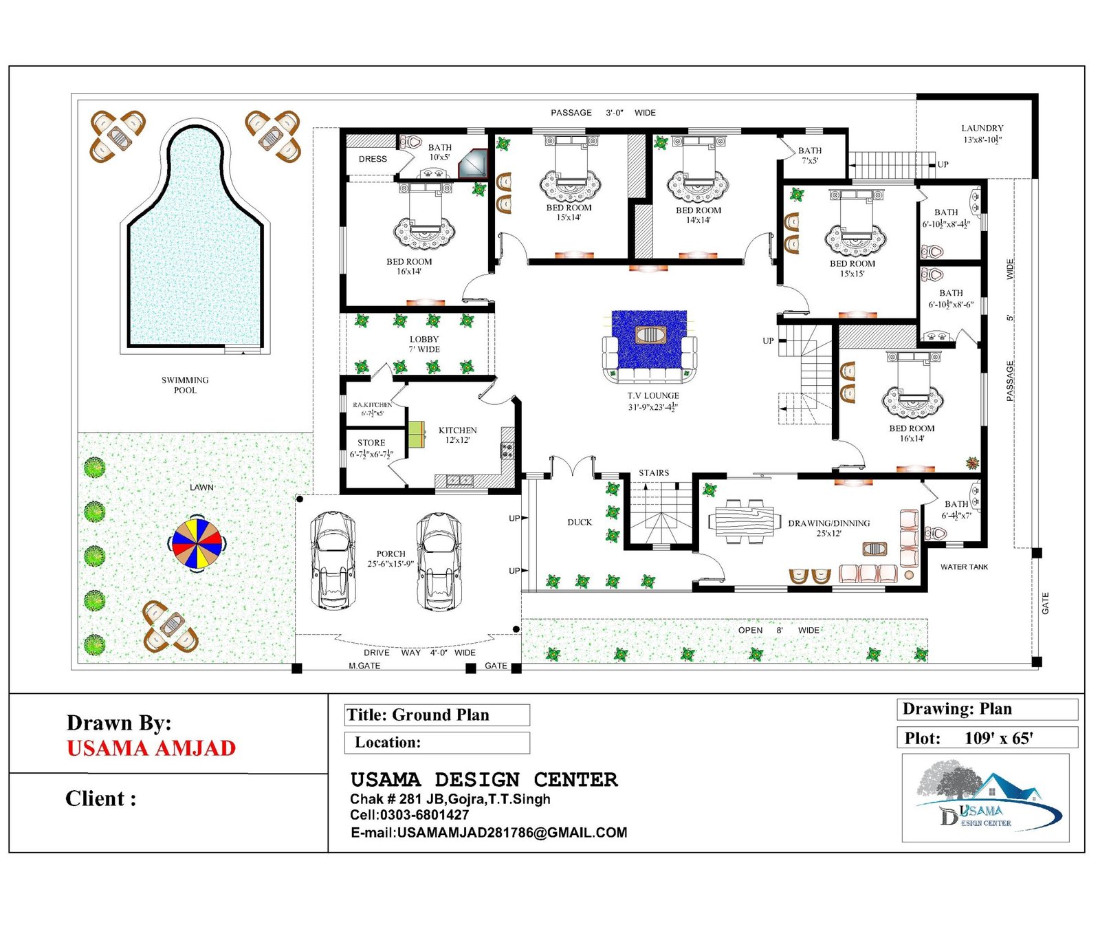 1 Kanal House Plan