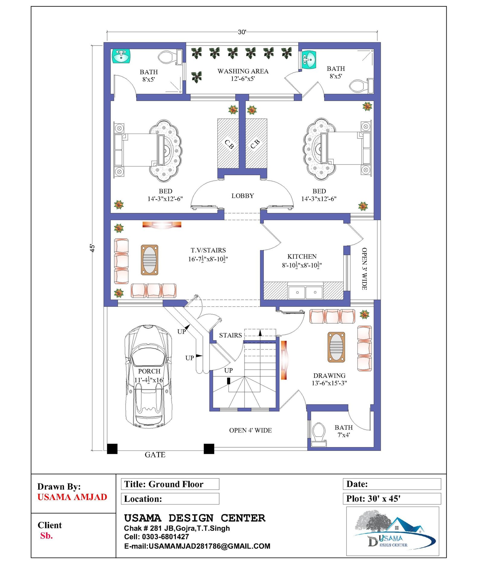 30 x 45 House Plan