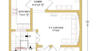 25x43 House Floor Plan