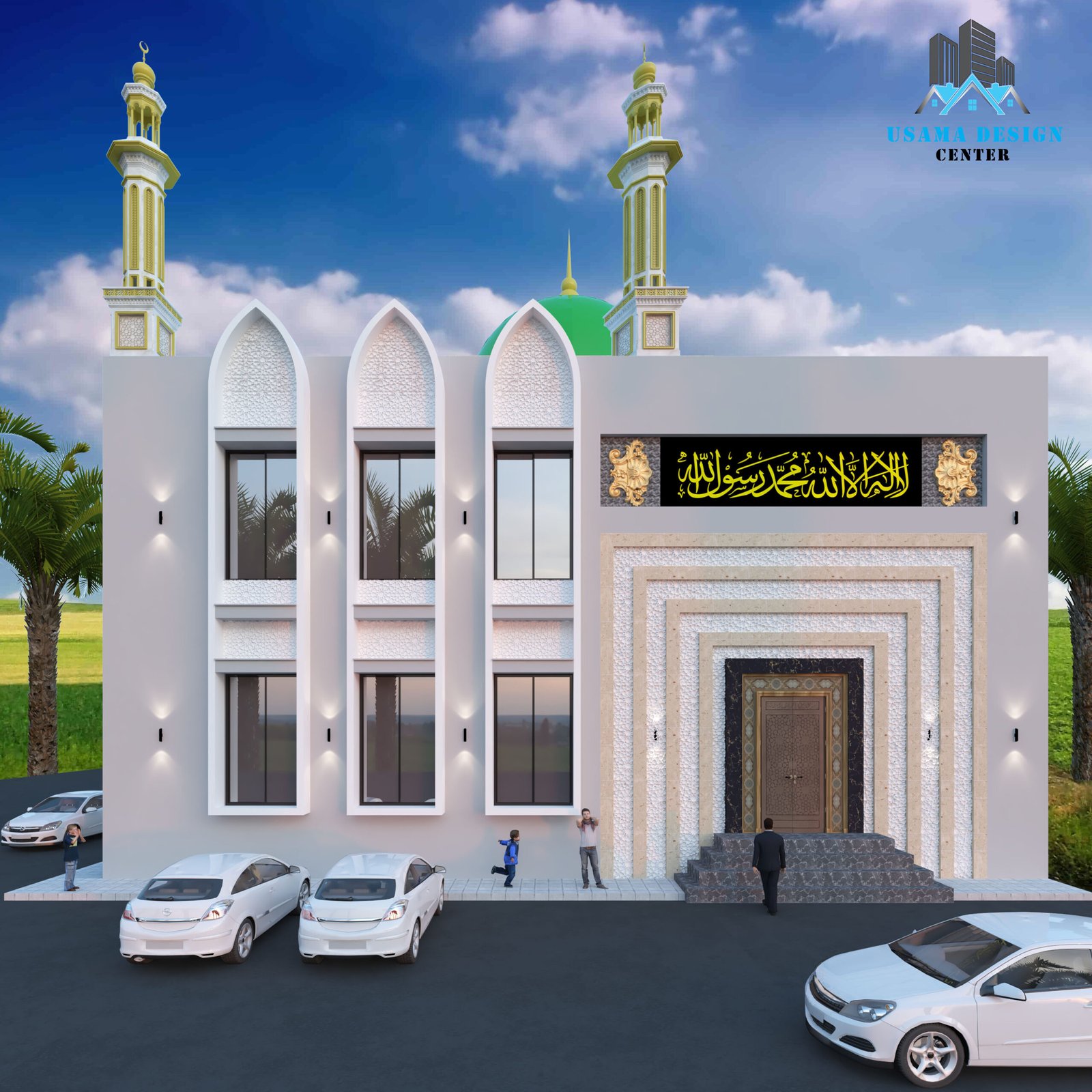 Modern Mosque Elevation Design